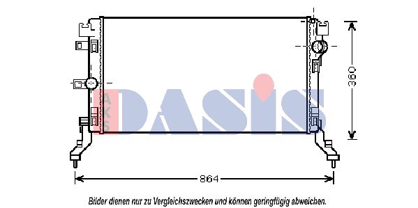 AKS DASIS radiatorius, variklio aušinimas 180069N